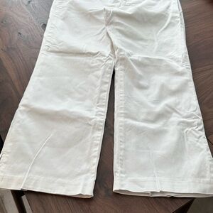 Banana Republic White Wide-Leg Pants